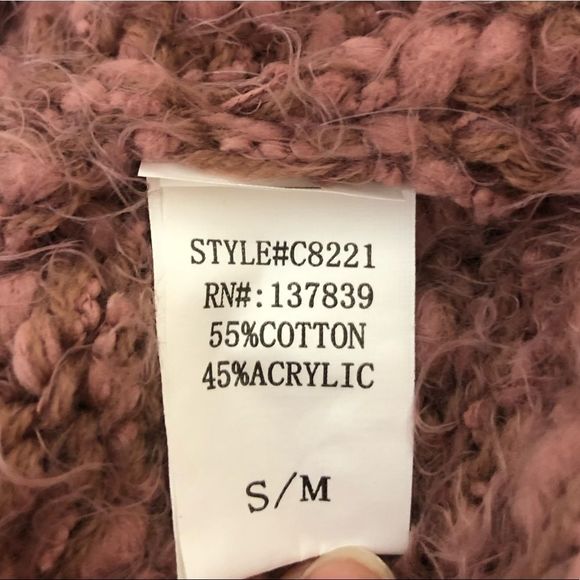 Altar’d State Mauve Eyelash Fuzzy Sweater Long Sleeve Soft V-Neck size S/M - Picture 13 of 15